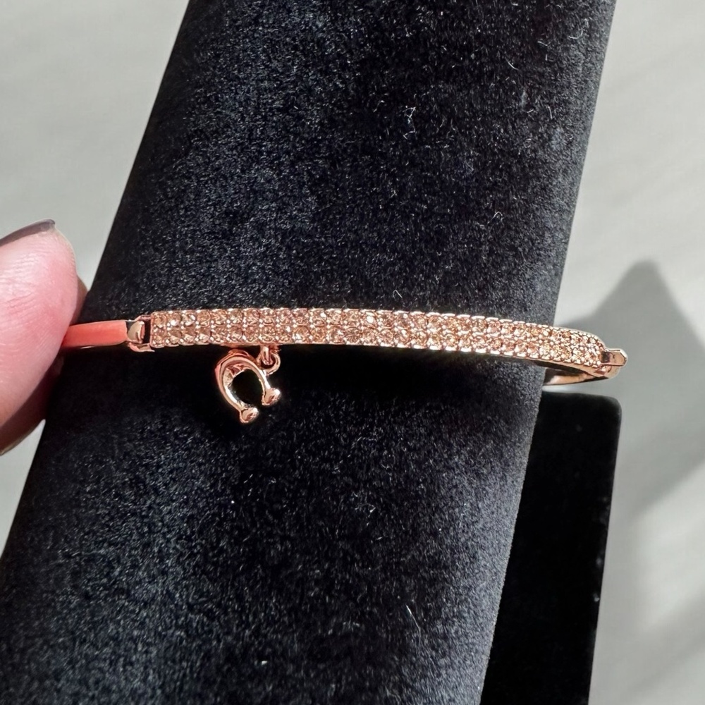 Coach Bar "C" Charm Bangle Bracelet